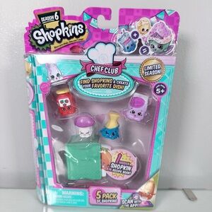 Shopkins Chef Club Season 6 Playset Limited Season Miniature Toys 5-Pack New